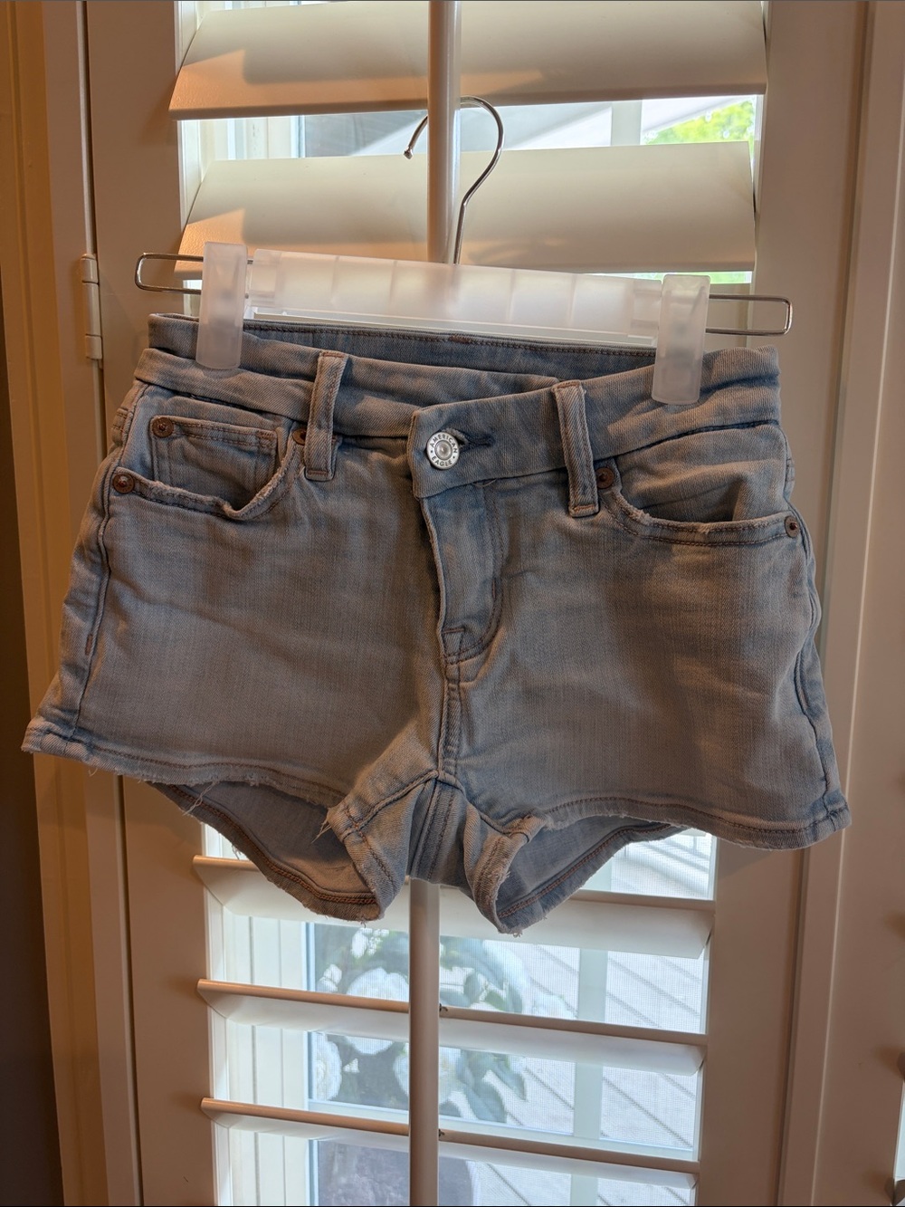 American Eagle Outfitters Light Blue Denim Cutoff Shorts